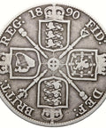 1890 Double Florin Victoria Silver UK Coin