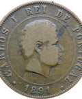 1891 20 Reis Carlos I Portugal Coin