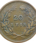 1891 20 Reis Carlos I Portugal Coin