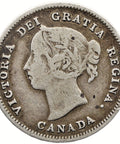 1891 5 Cents Canada Coin Victoria Silver
