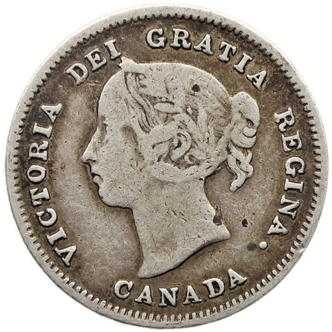 1891 5 Cents Canada Coin Victoria Silver