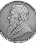 1892 Two Shilling South Africa ZAR Paul Kruger Silver Coin