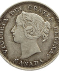 1893 5 Cents Canada Victoria Silver Coin