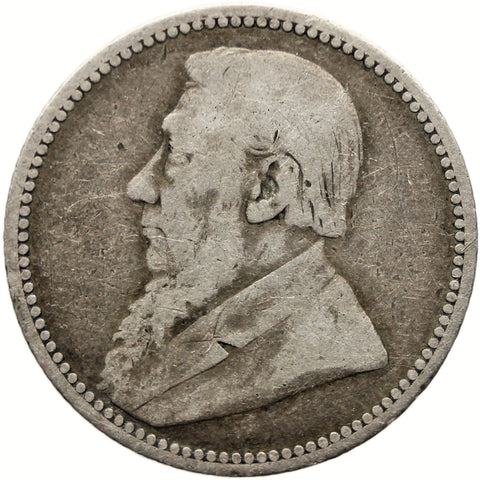 1893 6 Pence South Africa Coin Paul Kruger Silver