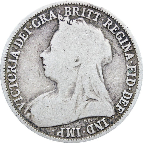 1893 Great Britain Queen Victoria Shilling Silver Coin