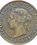 1893 One Cent Canada Queen Victoria Coin Bronze