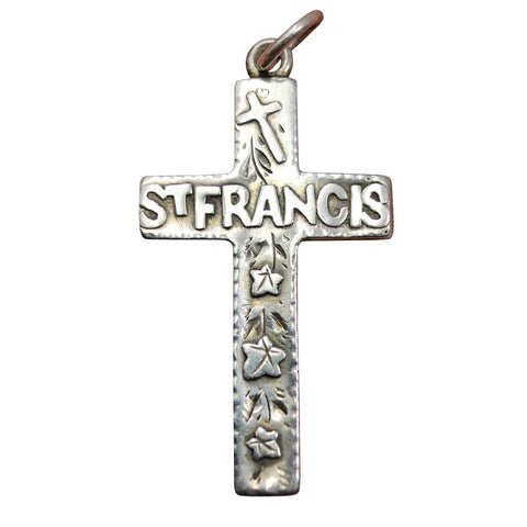 1893 Victorian Era Solid Silver Cross Pendant Ward Brothers Hallmarked Birmingham