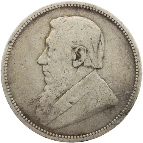 1894 2 Shilling South Africa Silver Coin Paul Kruger ZAR