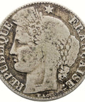 1894 A 50 Centimes France Coin Silver