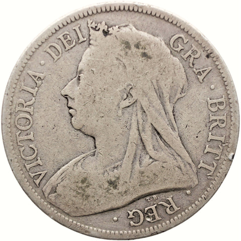 1894 Half Crown Victoria Coin Silver United Kingdom
