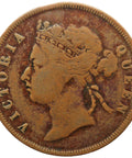 1894 One Cent Straits Settlements Queen Victoria Coin