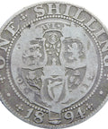 1894 Shilling Queen Victoria Great Britain Silver Coin