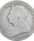 1894 Shilling Queen Victoria Great Britain Silver Coin