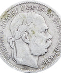 1895 1 Korona Hungary Franz Joseph I Silver Coin