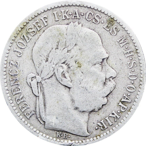 1895 1 Korona Hungary Franz Joseph I Silver Coin
