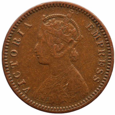1895 1/12 Anna India British Queen Victoria Coin Calcutta Mint
