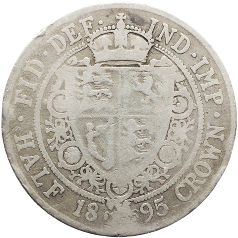 1895 Half Crown CoinGreat Britain Victoria Silver