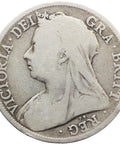 1895 Half Crown CoinGreat Britain Victoria Silver