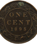 1895 One Cent Canada Queen Victoria Coin