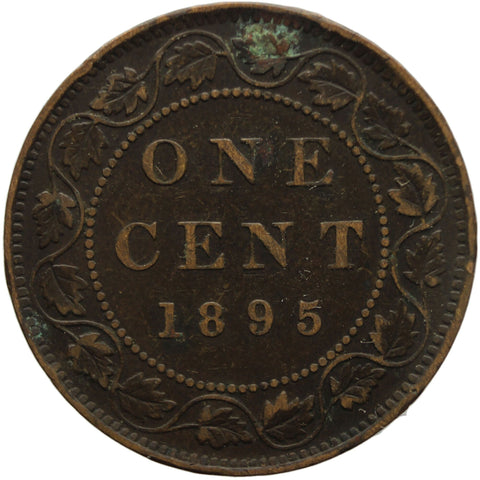 1895 One Cent Canada Queen Victoria Coin