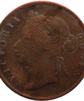 1895 One Cent Straits Settlements Queen Victoria Coin