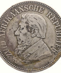 1896 2 1/2 Shillings South Africa Coin Paul Kruger Silver
