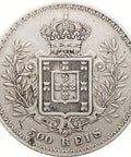 1896 500 Reis Portugal Coin Carlos I Silver