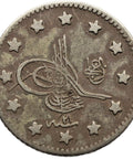 1896 Kurush Ottoman Empire Coin Abdul Hamid II Silver