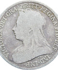 1896 Shilling Queen Victoria Great Britain Silver Coin