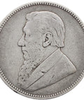 1896 Two Shilling South Africa Coin ZAR Paul Kruger Silver