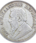 1896 ZAR South Africa Paul Kruger silver 2 and half shilling coin