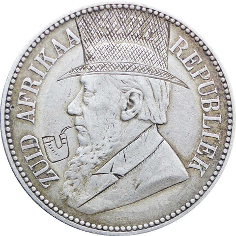 1896 ZAR South Africa Paul Kruger silver 2 and half shilling coin Anglo Boer War Trench Art Pipe & Hat Engraved