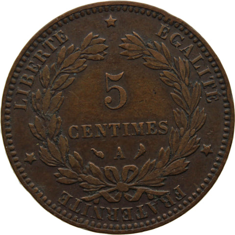 1897 A 5 Centimes France Coin
