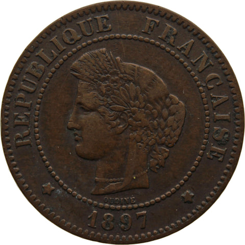 1897 A 5 Centimes France Coin