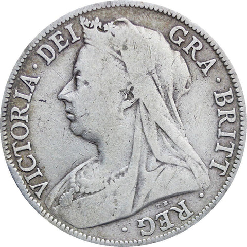 1897 Great Britain Victoria Silver Half Crown Coin