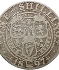 1897 Shilling Queen Victoria Great Britain Silver Coin