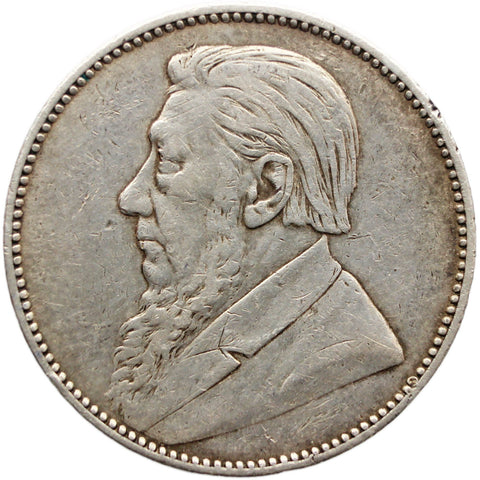 1897 Shilling South Africa Paul Kruger ZAR Silver Coin