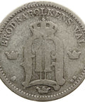 1899 EB 25 Öre Sweden Coin Silver Oscar II
