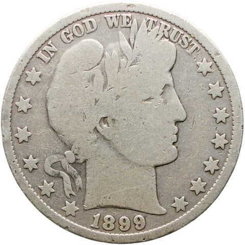 1899 Half Dollar Barber USA Coin Silver