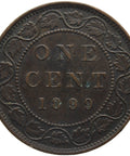 1899 One Cent Canada Queen Victoria Bronze Coin