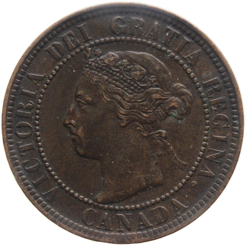 1899 One Cent Canada Queen Victoria Bronze Coin