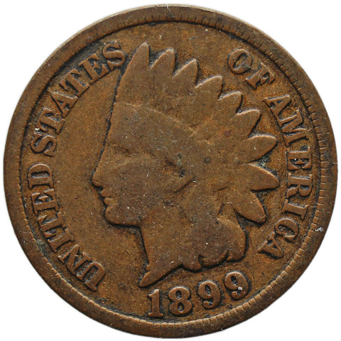 1899 One Cent United States Coin Indian Head