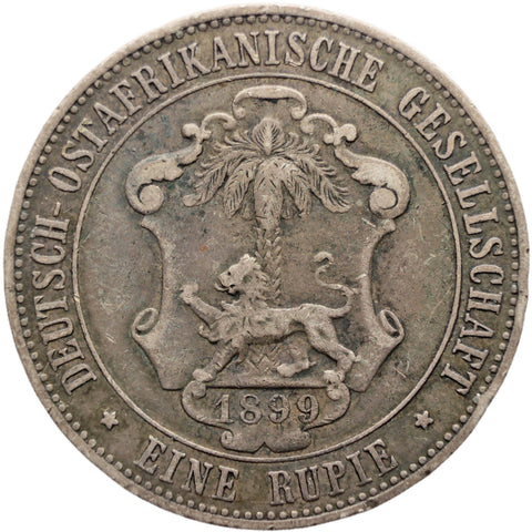 1899 One Rupie German East Africa Coin Wilhelm II Silver