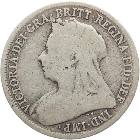 1899 Shilling Victoria Queen Great Britain Silver British Coin