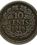 1900 10 Cents Netherlands Coin Wilhelmina Silver