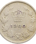 1900 5 Bani Romania Coin Carol I