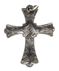 1900 Antique Crucifix Cross Pendant Sterling Silver Victorian Era