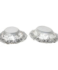 1900 Antique Victorian Era Pair Sterling Silver Pierced Dishes Silversmiths Walker & Hall Birmingham Hallmarks