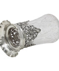 1900 Antique Victorian Era Sterling Silver Top Glass Vase Silversmiths Synyer & Beddoes (Harry Synyer Charles Joseph Beddoes) Birmingham