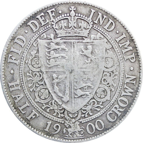 1900 Great Britain Victoria Silver Half Crown Coin